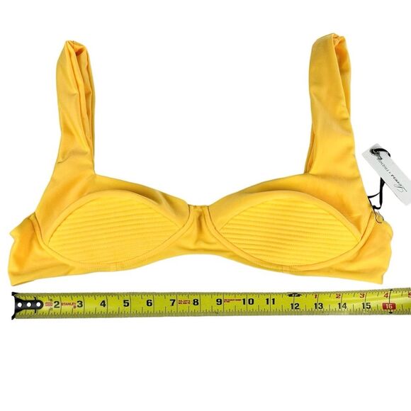 Lovers and Friends Revolve Zisa Bikini Set Yellow NWT Top XL EUC Bottom L Beach - Picture 10 of 16